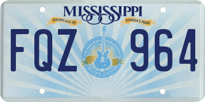 MS license plate FQZ964