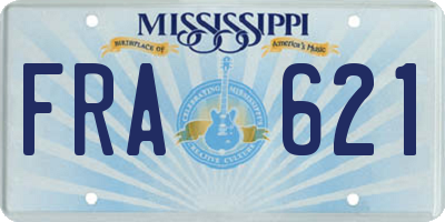 MS license plate FRA621