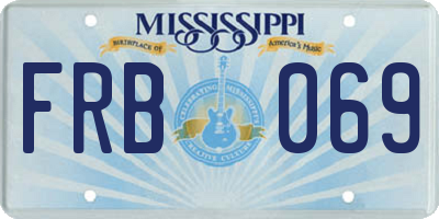 MS license plate FRB069
