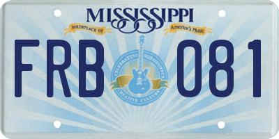 MS license plate FRB081