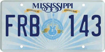 MS license plate FRB143