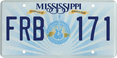 MS license plate FRB171