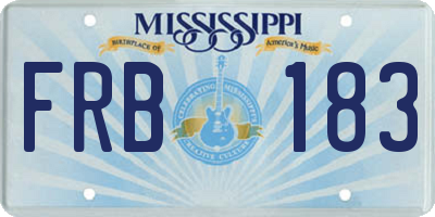 MS license plate FRB183
