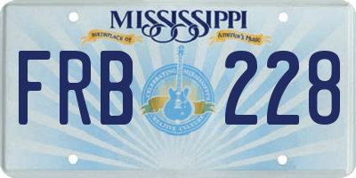 MS license plate FRB228