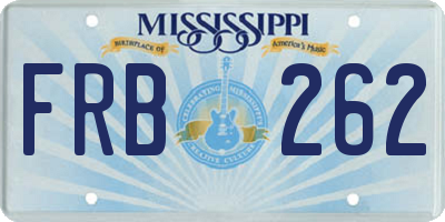 MS license plate FRB262