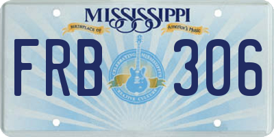 MS license plate FRB306