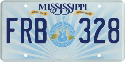 MS license plate FRB328