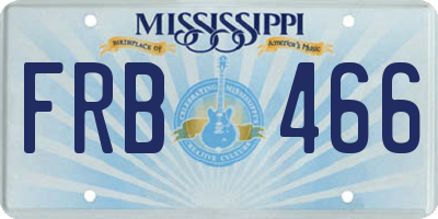 MS license plate FRB466