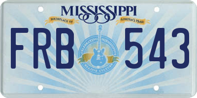 MS license plate FRB543