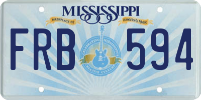 MS license plate FRB594