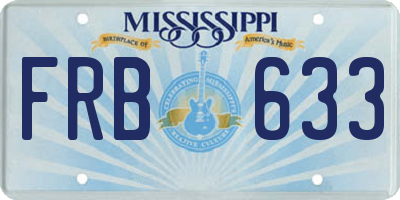 MS license plate FRB633