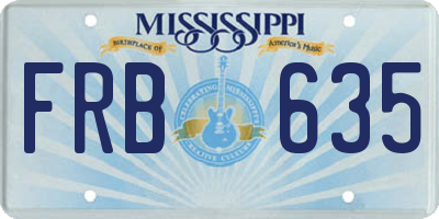 MS license plate FRB635