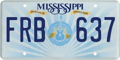 MS license plate FRB637
