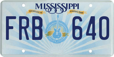MS license plate FRB640
