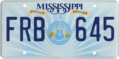 MS license plate FRB645