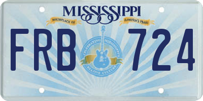 MS license plate FRB724