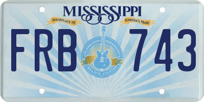 MS license plate FRB743