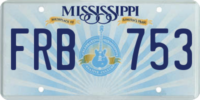 MS license plate FRB753