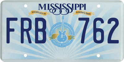 MS license plate FRB762