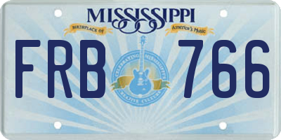 MS license plate FRB766