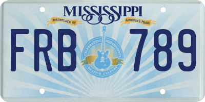 MS license plate FRB789