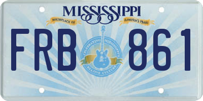MS license plate FRB861