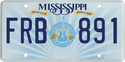 MS license plate FRB891