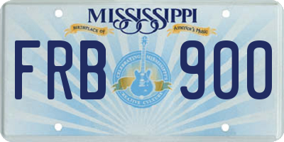 MS license plate FRB900