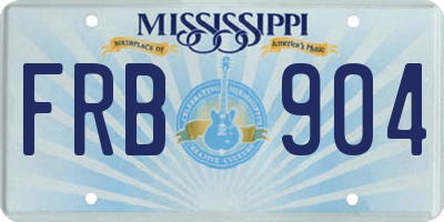 MS license plate FRB904