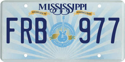 MS license plate FRB977