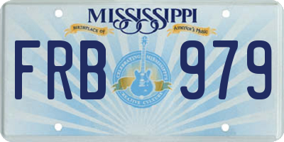 MS license plate FRB979