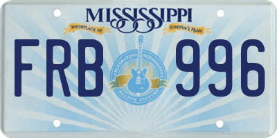 MS license plate FRB996