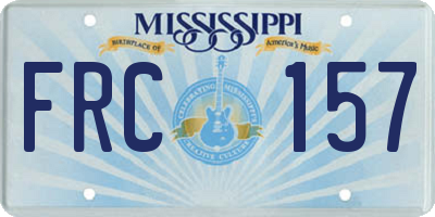 MS license plate FRC157