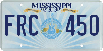 MS license plate FRC450