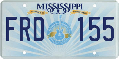 MS license plate FRD155