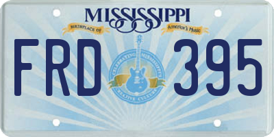MS license plate FRD395