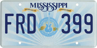 MS license plate FRD399