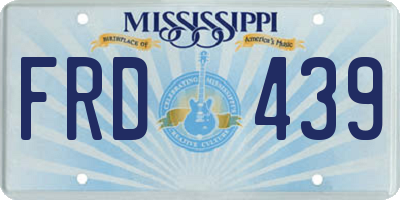 MS license plate FRD439