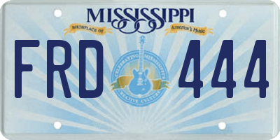 MS license plate FRD444