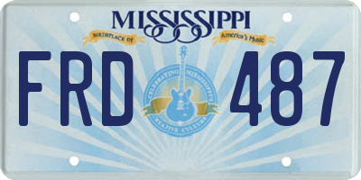 MS license plate FRD487