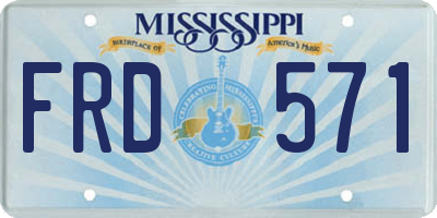MS license plate FRD571