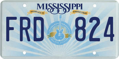 MS license plate FRD824