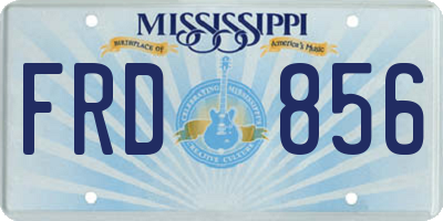 MS license plate FRD856