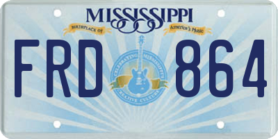 MS license plate FRD864