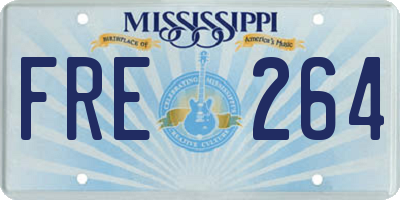 MS license plate FRE264