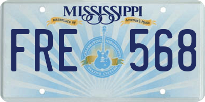 MS license plate FRE568