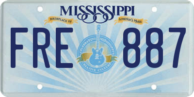 MS license plate FRE887