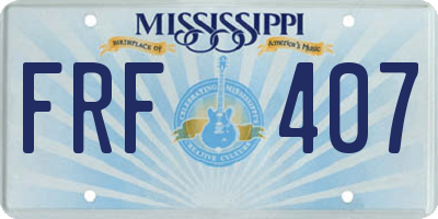 MS license plate FRF407