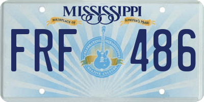 MS license plate FRF486