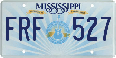 MS license plate FRF527